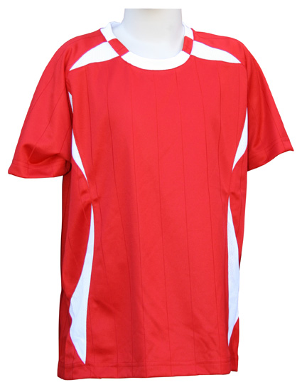 red white soccer jersey